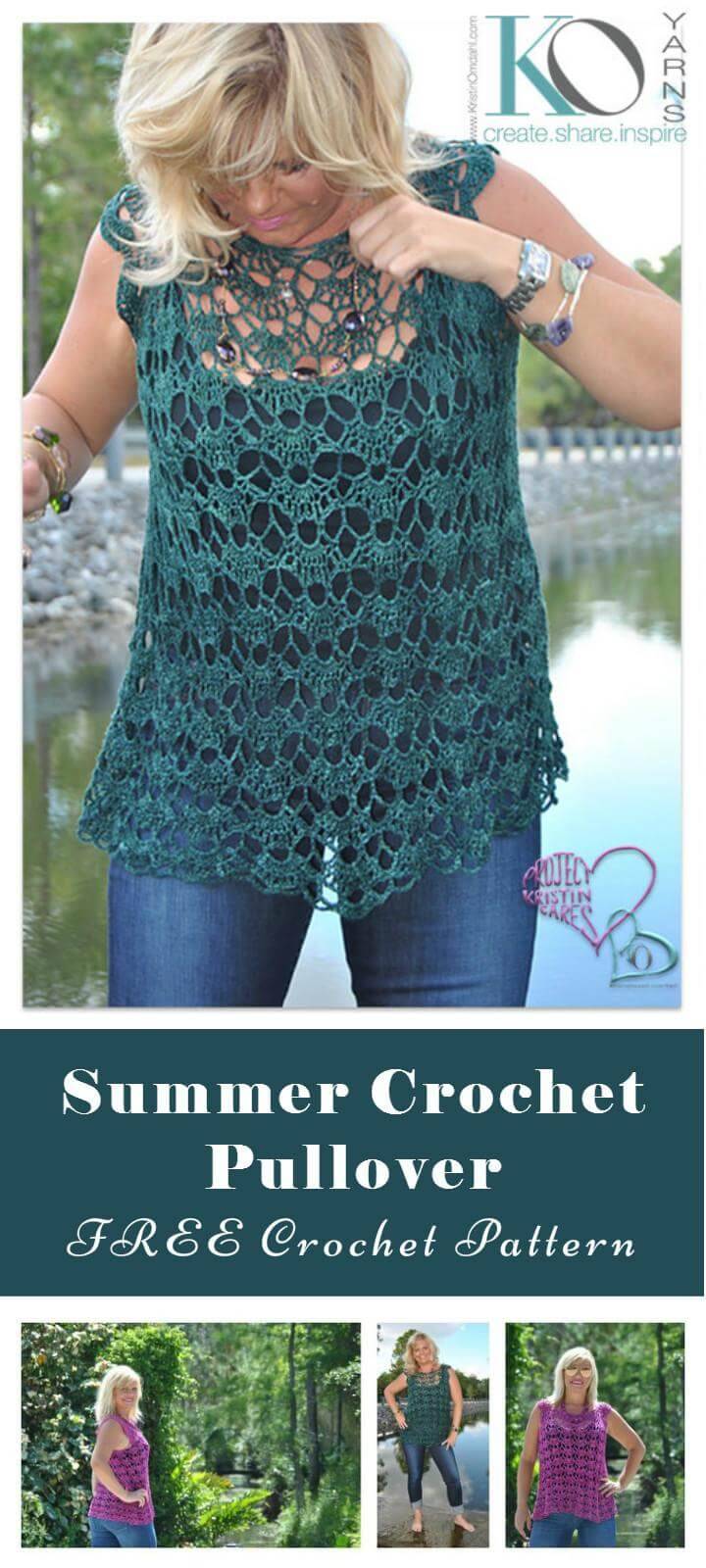 Summer Crochet Pullover FREE Crochet Pattern